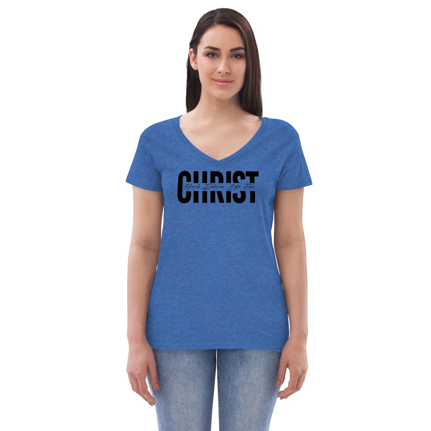 Ladies V-neck Womens Christ T-shirt *addt'l. colors