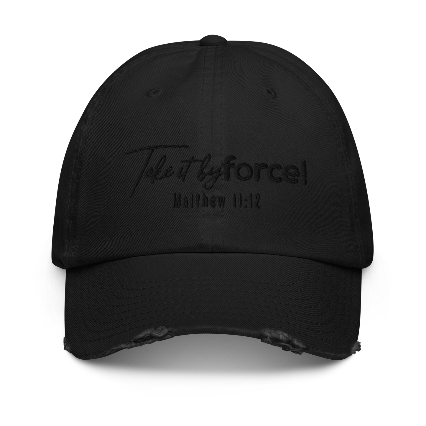 Take it by force! Hat in black print