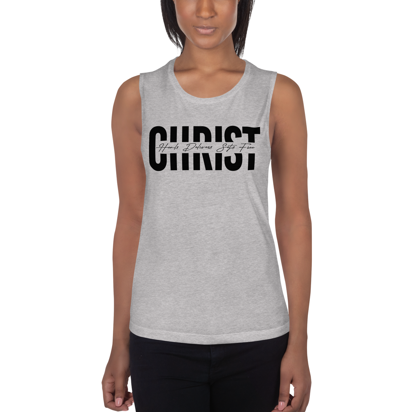 Ladies’ Christ Muscle Tank *addt'l. colors