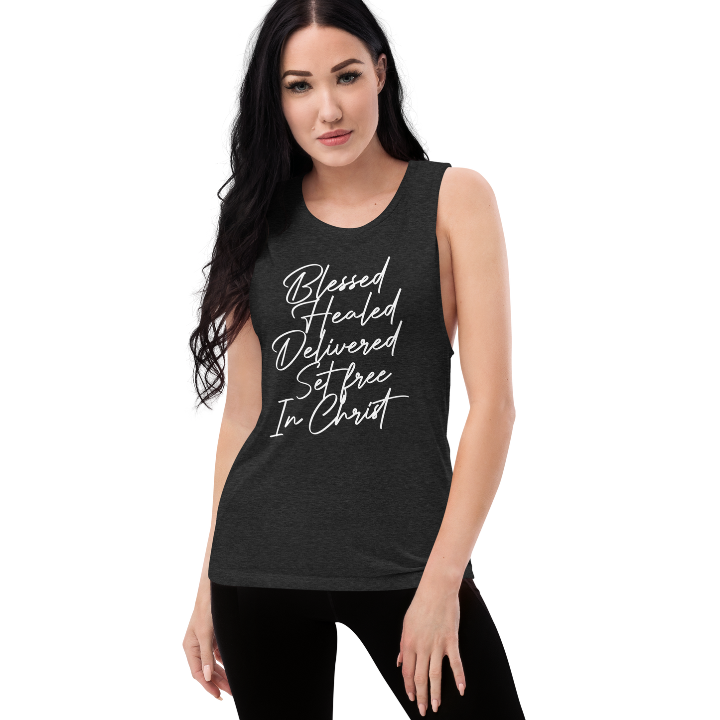 Ladies’ Blessed Solid Muscle Tank *addt'l. colors