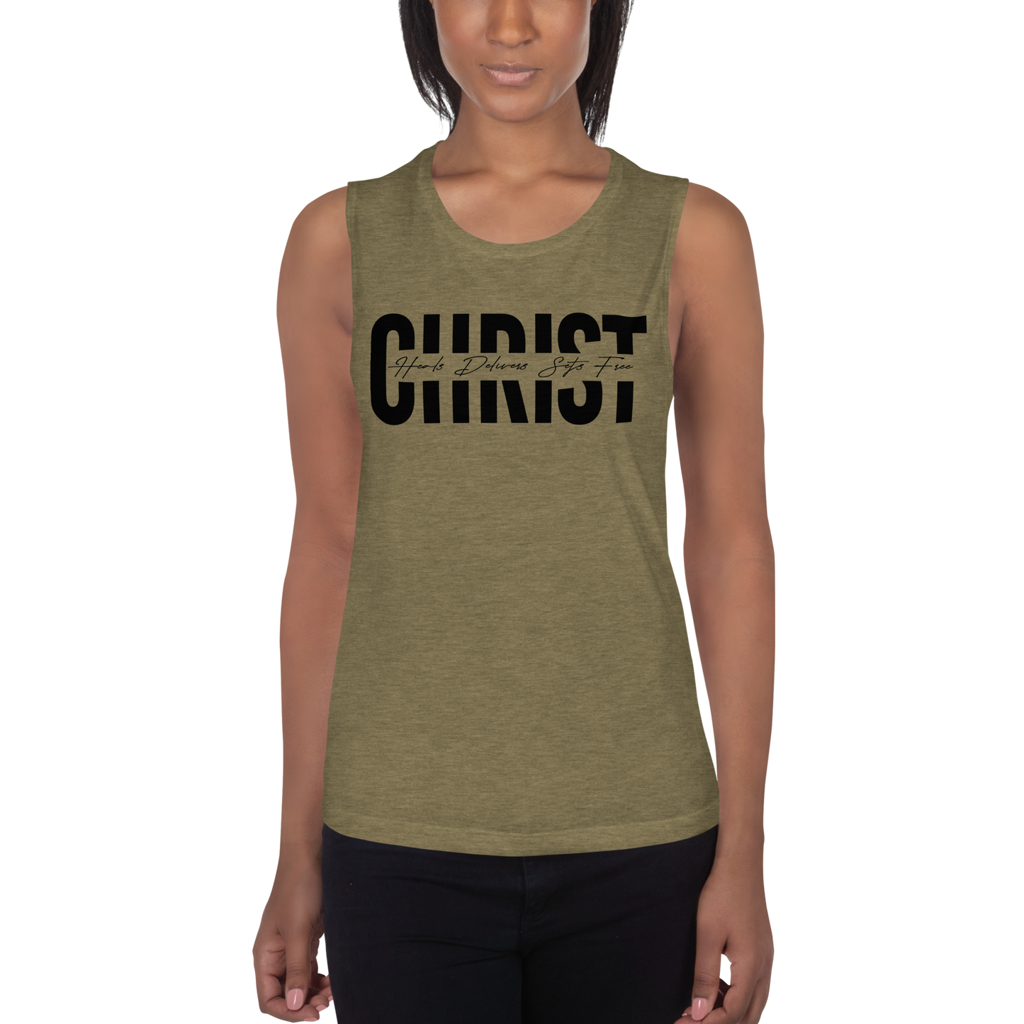Ladies’ Christ Muscle Tank *addt'l. colors