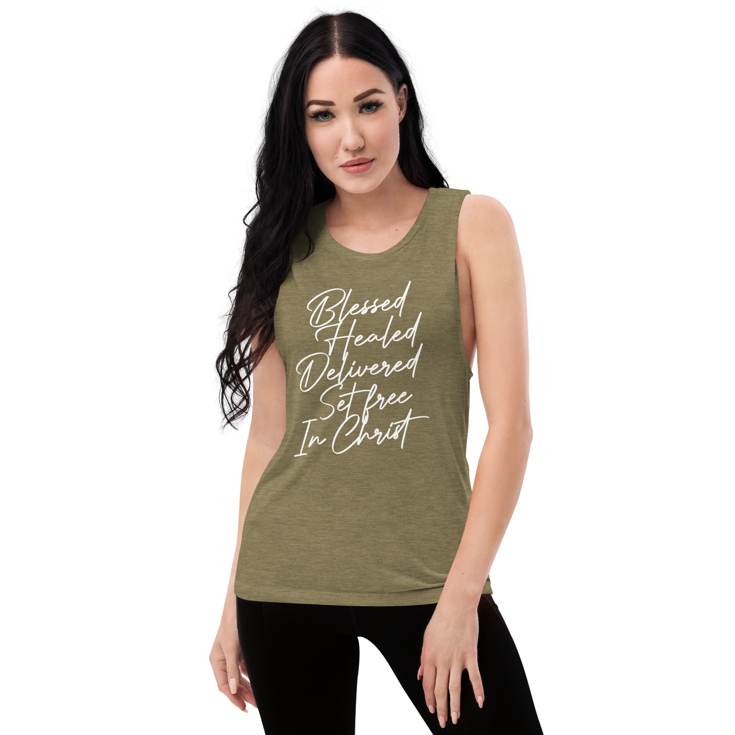 Ladies’ Blessed Solid Muscle Tank *addt'l. colors