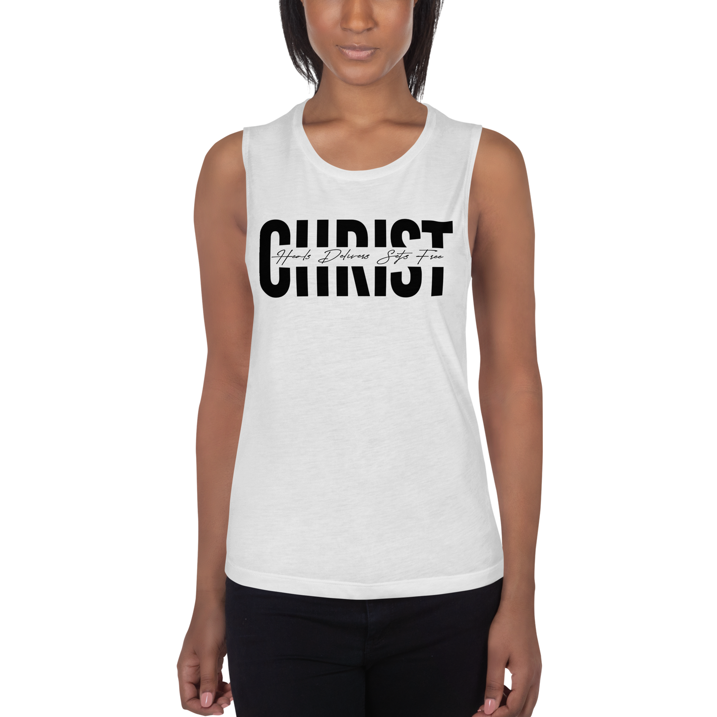 Ladies’ Christ Muscle Tank *addt'l. colors