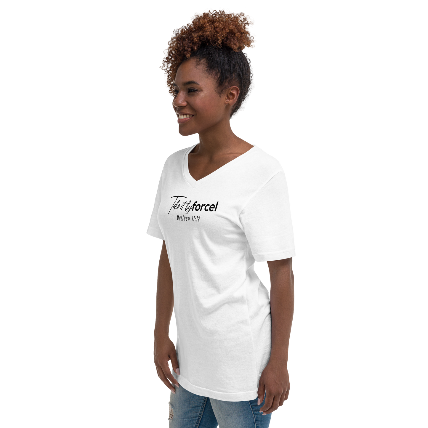 Take it by force! Unisex Short Sleeve V-Neck T-Shirt