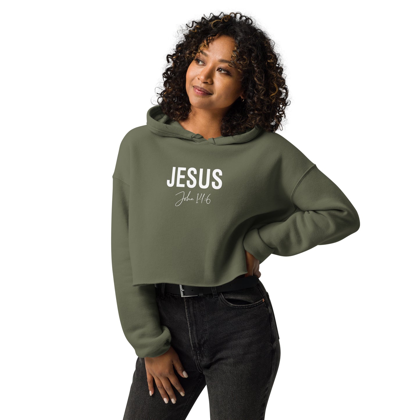 Cropped Jesus Bold Hoodie    addt'l. colors
