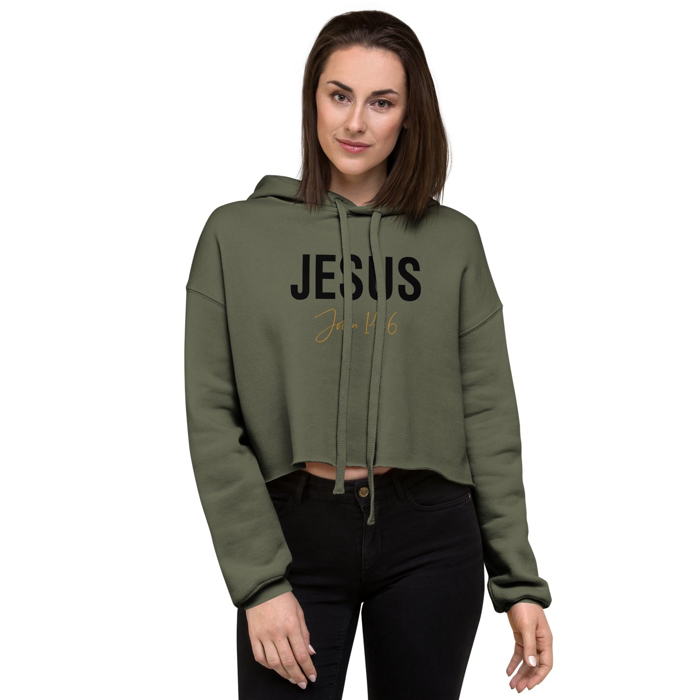 Cropped Jesus Hoodie     *addt'l. colors