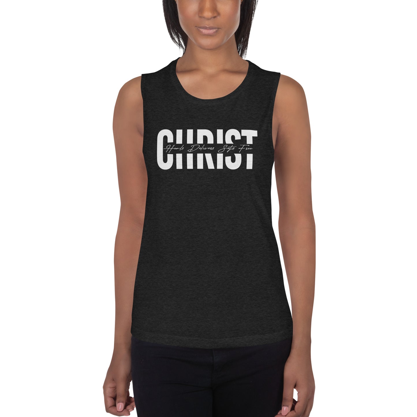 Ladies’ Christ Muscle Tank    *addt'l. colors