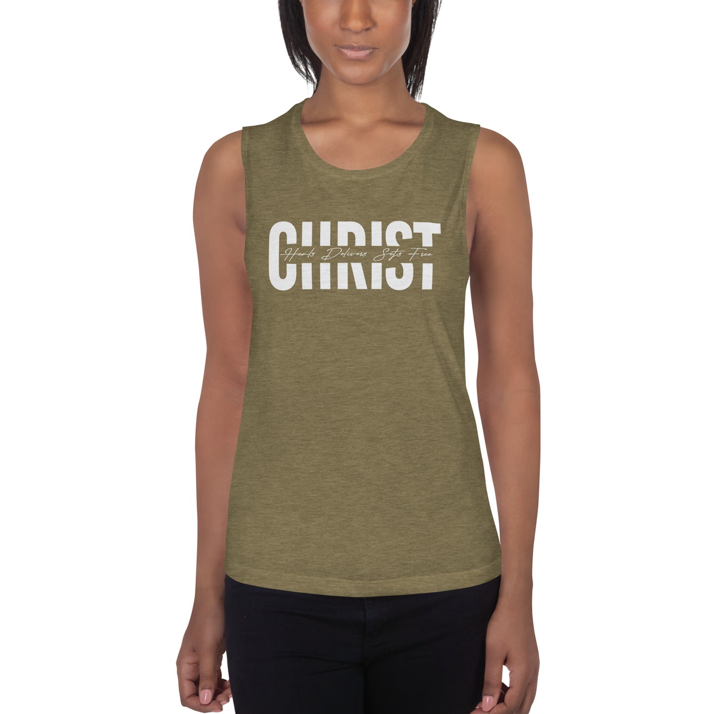 Ladies’ Christ Muscle Tank    *addt'l. colors