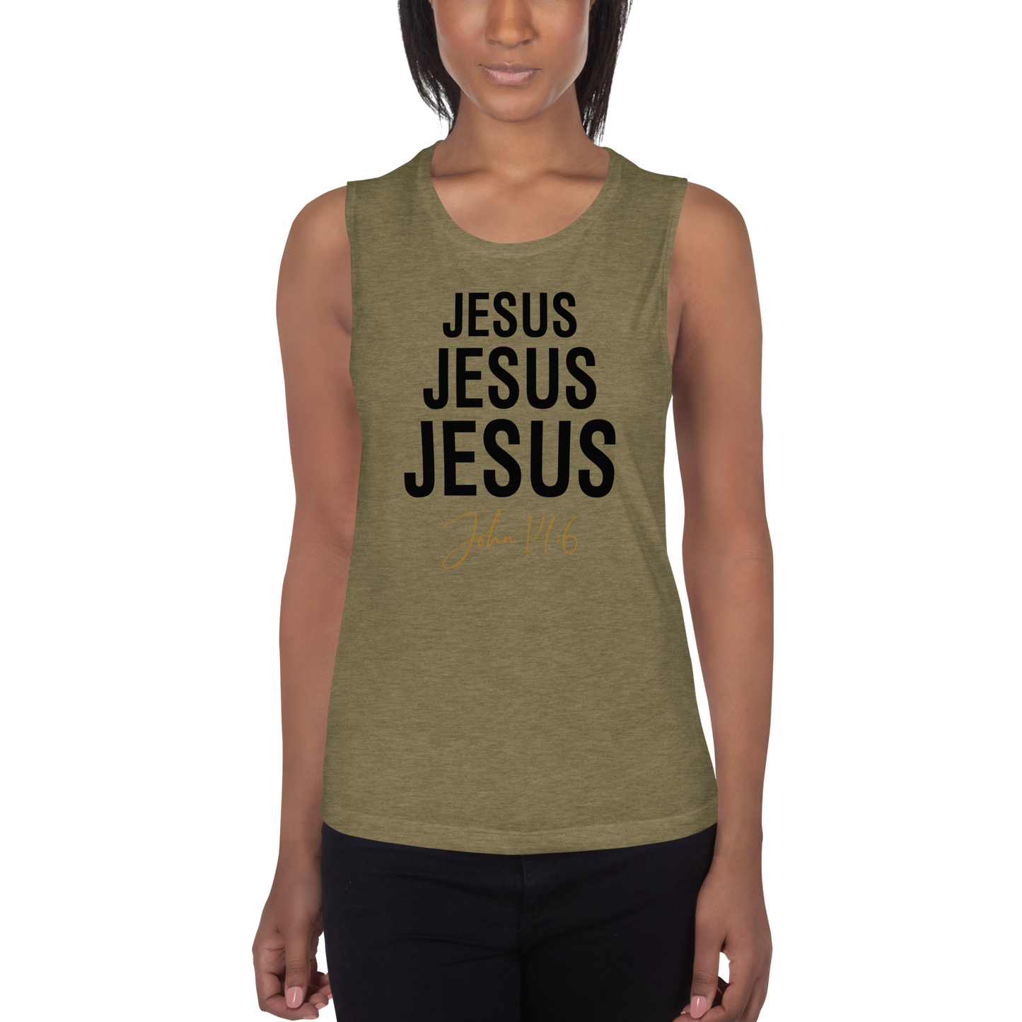 Ladies’ Jesus Jesus Jesus Muscle Tank     *addt'l. colors