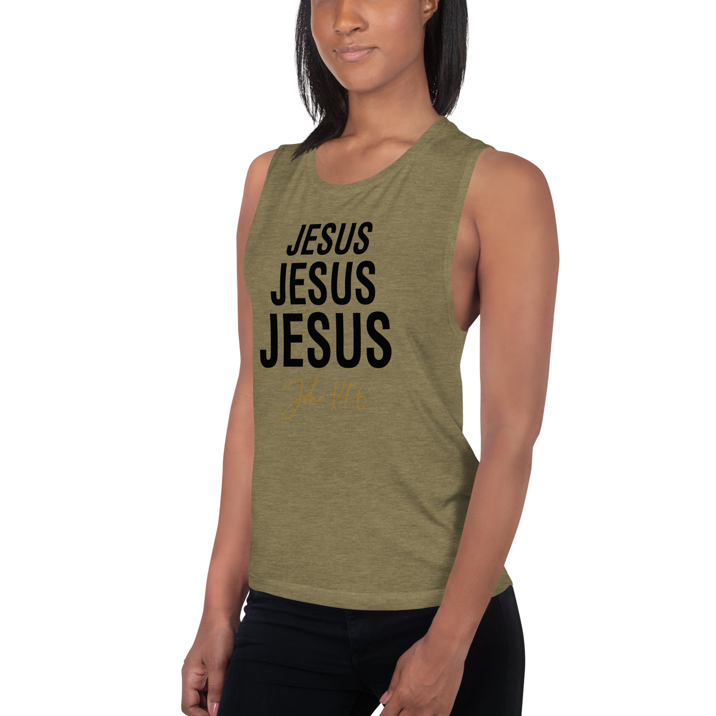 Ladies’ Jesus Jesus Jesus Muscle Tank     *addt'l. colors