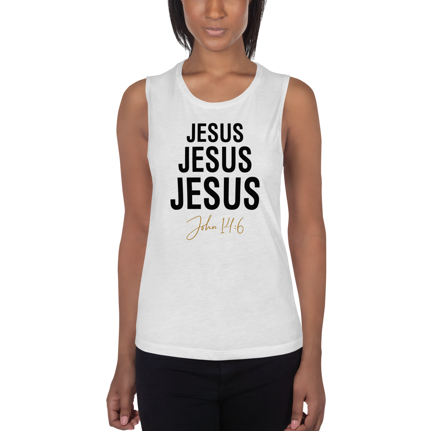 Ladies’ Jesus Jesus Jesus Muscle Tank     *addt'l. colors