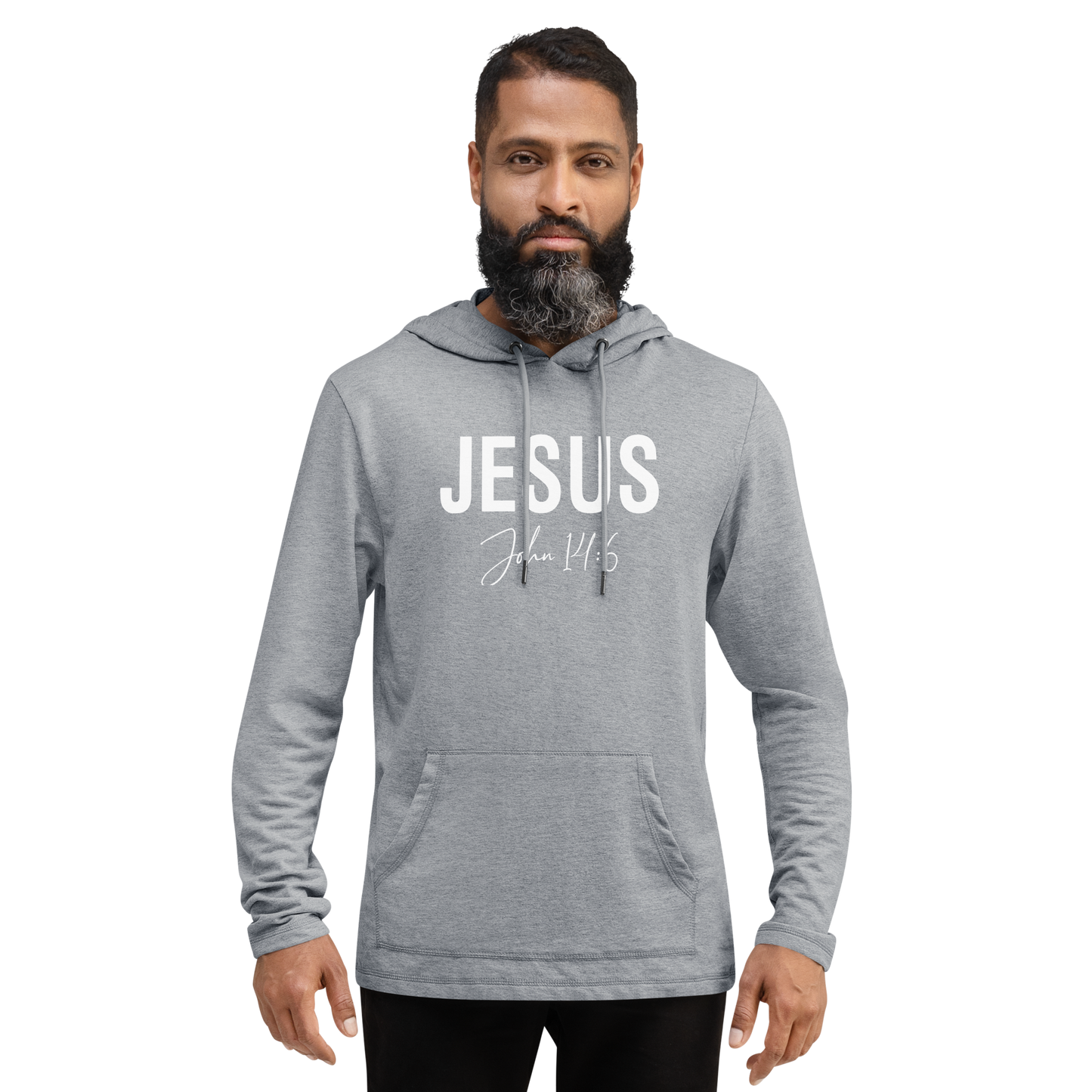 Unisex Jesus Signature Bold Lightweight Hoodie    *also in grey