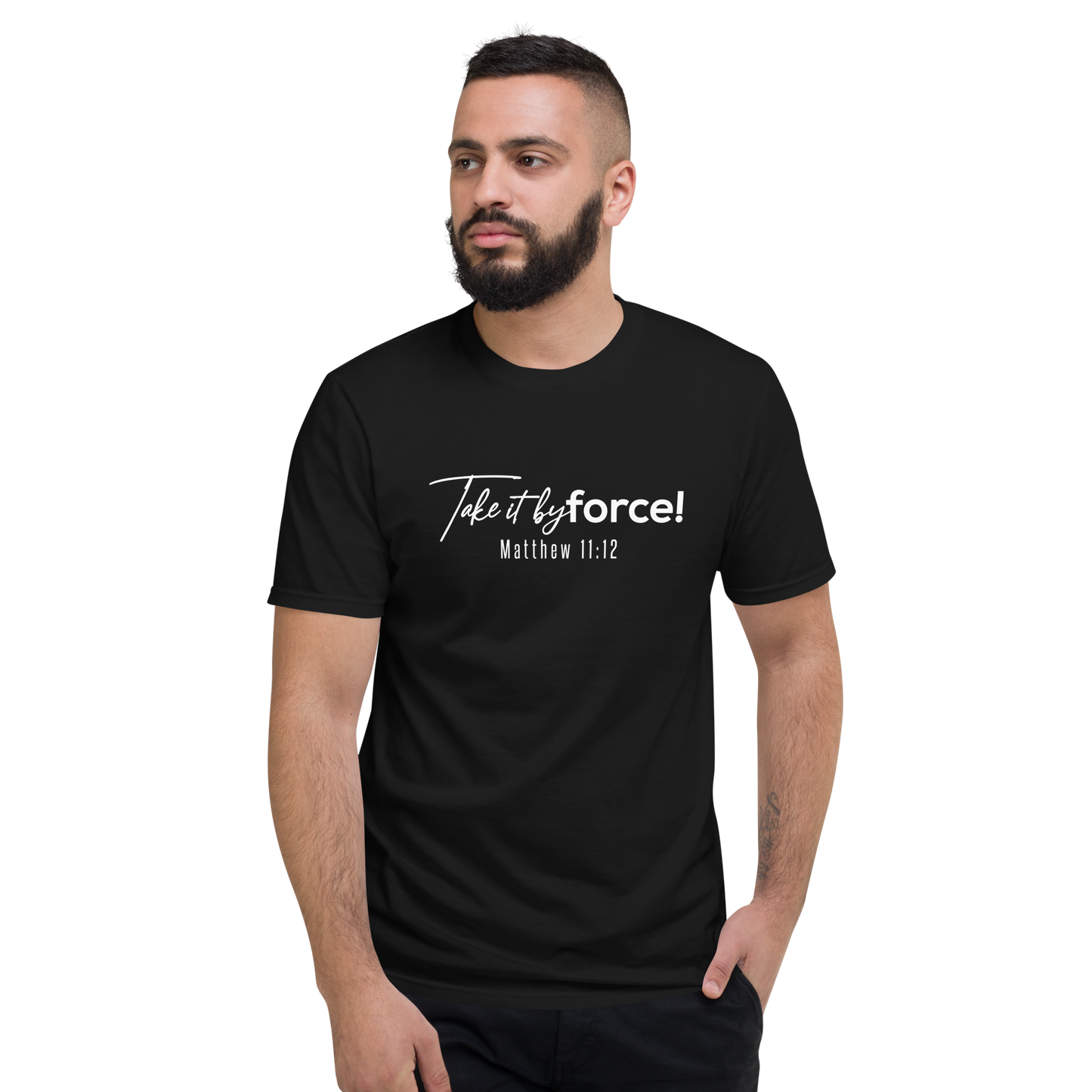 Unisex Classic Fit Take it by force! T-shirt white print *addt'l. colors