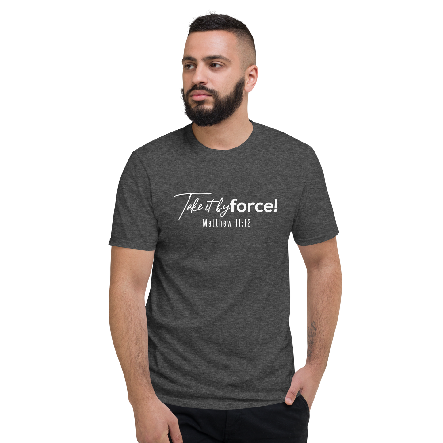 Unisex Classic Fit Take it by force! T-shirt white print *addt'l. colors