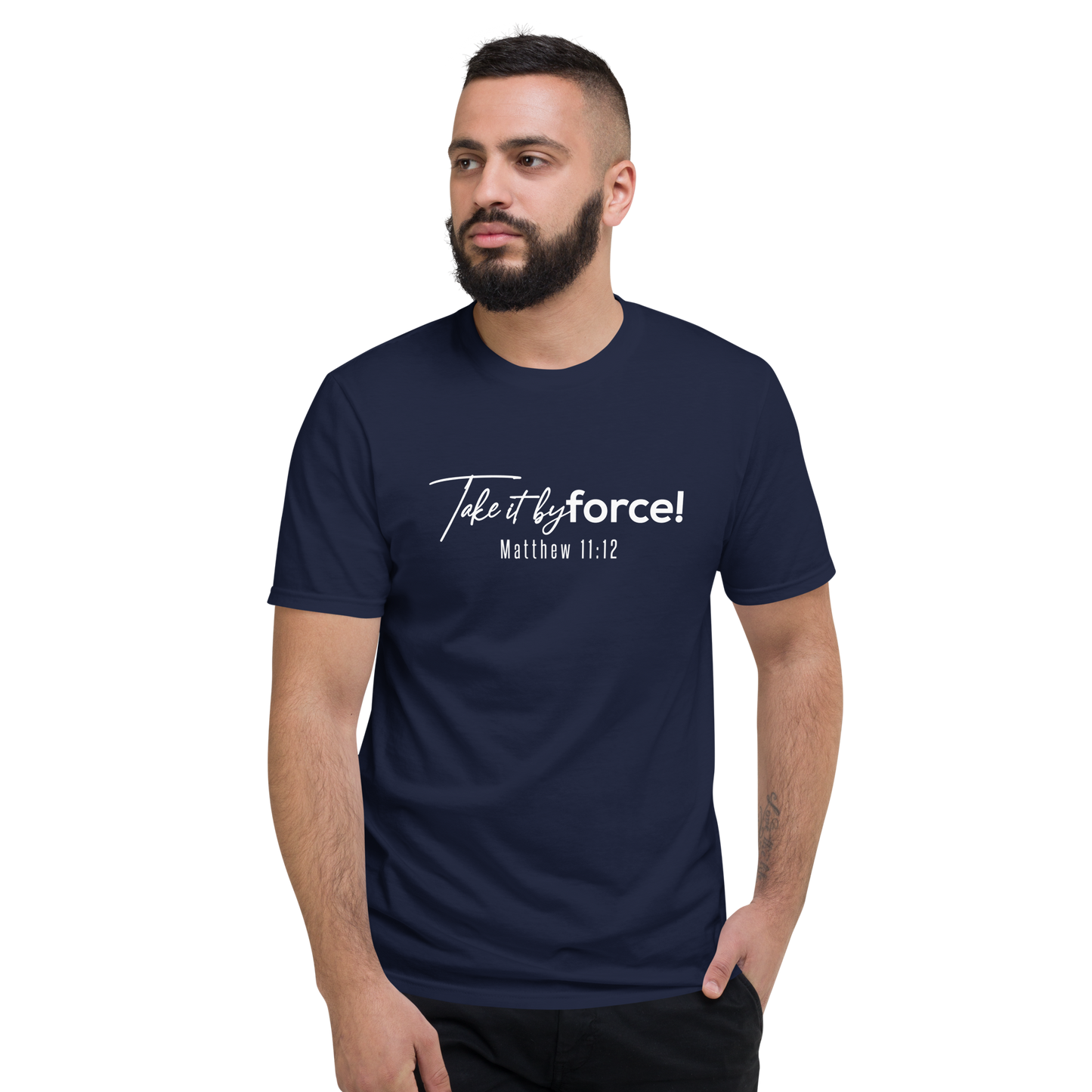Unisex Classic Fit Take it by force! T-shirt white print *addt'l. colors