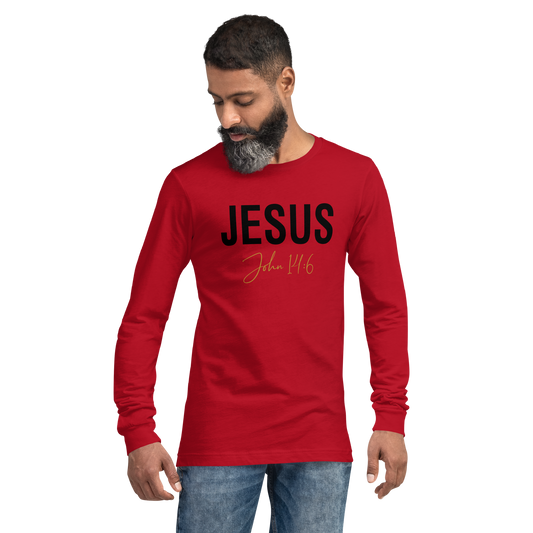 Unisex Long Sleeve Jesus Signature Tee Original  *addt'l. colors