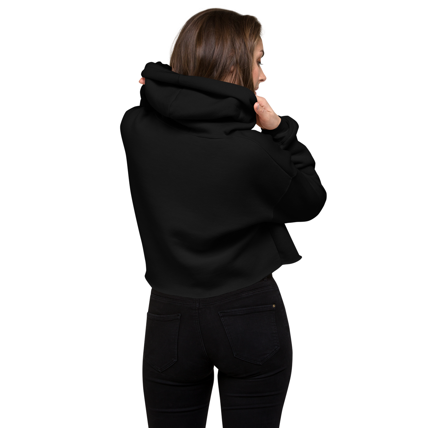 Cropped Christ Hoodie White Print      *addt'l. colors