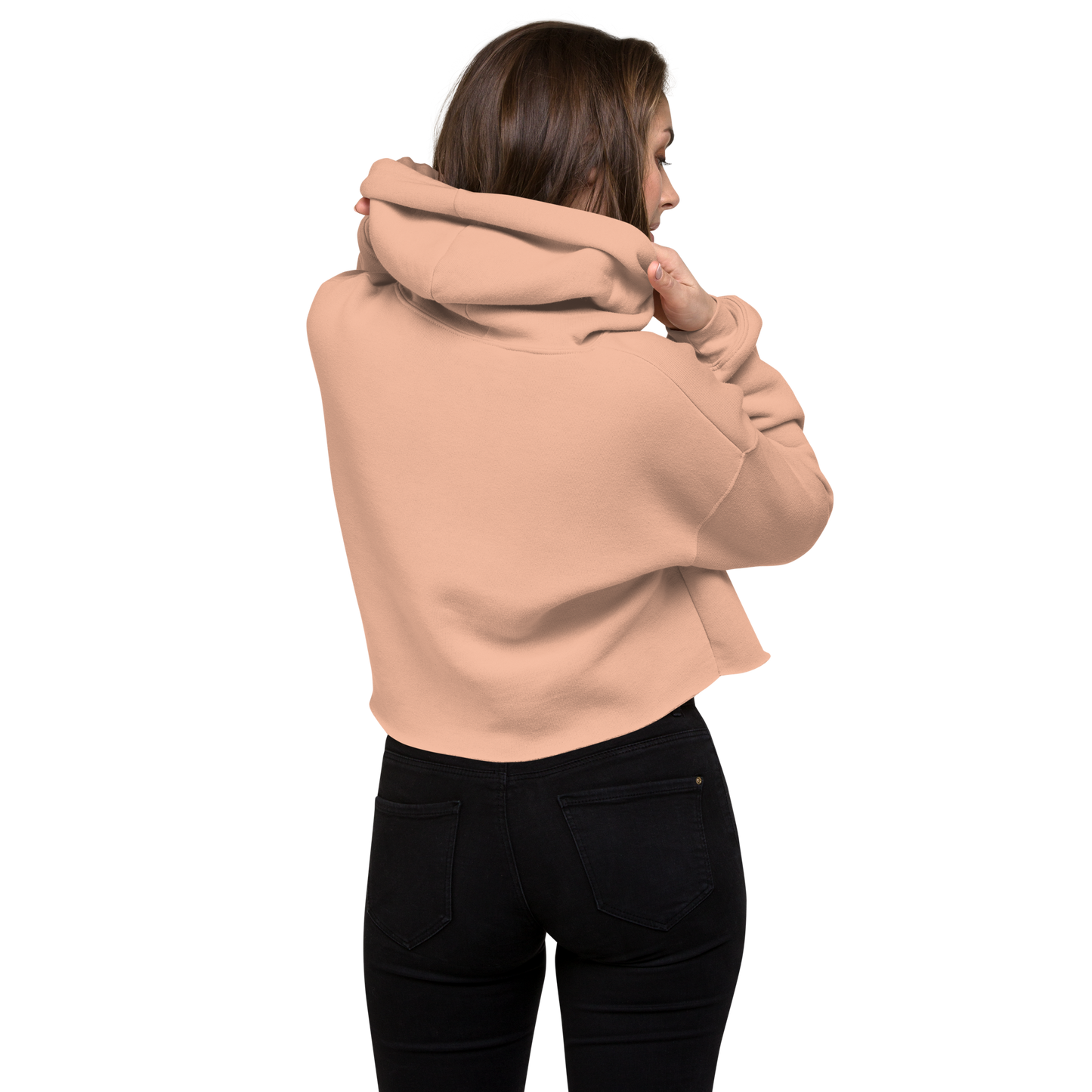 Cropped Christ Hoodie White Print      *addt'l. colors