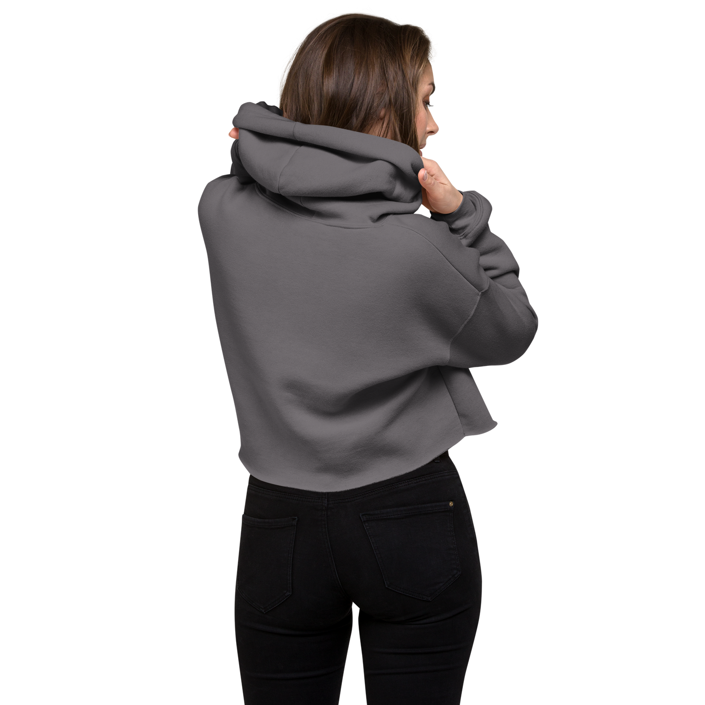 Cropped Christ Hoodie White Print      *addt'l. colors