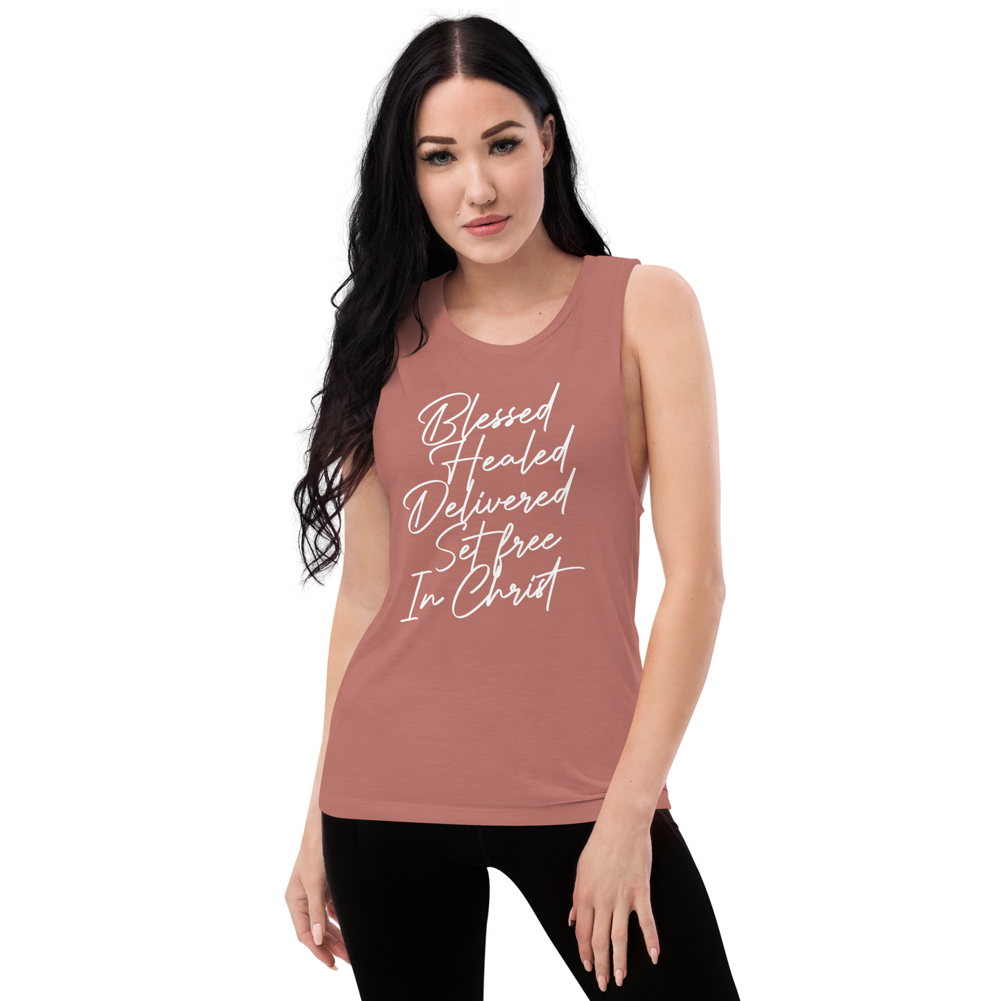 Ladies’ Blessed Solid Muscle Tank  *addt'l. colors